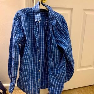 Club Room men’s blue button up shirt medium